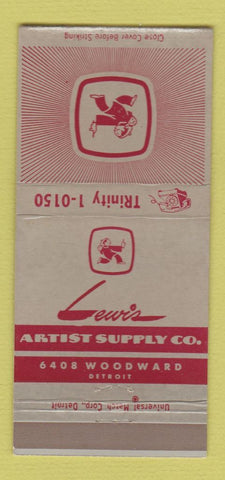 Matchbook Cover - Lewis Artist Supply Detroit MI 30 Strike