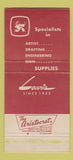 Matchbook Cover - Lewis Artist Supply Detroit MI 30 Strike