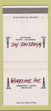 Matchbook Cover - Wireline Inc Logging Perforating Well Williston ND 30 Strike
