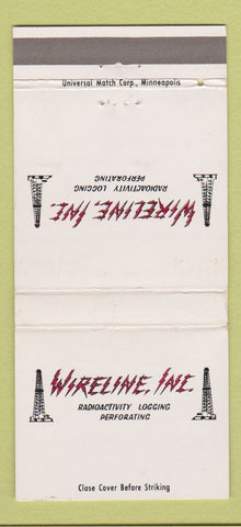 Matchbook Cover - Wireline Inc Logging Perforating Well Williston ND 30 Strike