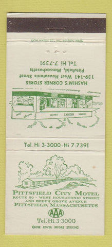 Matchbook Cover - Pittsfield City Motel MA 30 Strike