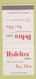 Matchbook Cover - Hydeltra Tablets Drugs Merck 30 Strike