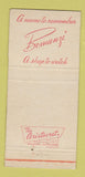 Matchbook Cover - Bomanzi Men's Clothes Lexington KY WEAR 30 Strike