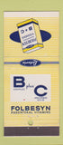 Matchbook Cover - Folbesyn Drug Vitamis Lederle 21 Strike Feature