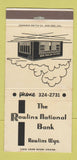 Matchbook Cover - Rawlins National Bank WY 30 Strike