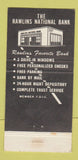 Matchbook Cover - Rawlins National Bank WY 30 Strike