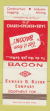 Matchbook Cover Bacon Equipment Sales Rentals Logging San Francisco CA 30 Strike