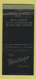 Matchbook Cover - Hospitality House Motor Inn Arlington VA WORN 30 Strike
