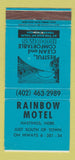 Matchbook Cover - Rainbow Motel Hastings NE 30 Strike