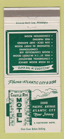 Matchbook Cover - Castle Roc Motel Atlantic City NJ 30 Strike