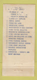 Matchbook Cover - Indiana Retail Hardware Association WEAR 30 Stick
