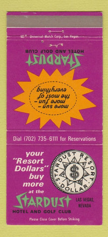 Matchbook Cover - Stardust Hotel Casino Las Vegas NV 30 Strike