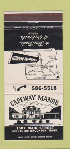 Matchbook Cover - Capeway Manor Brockton MA 30 Strike