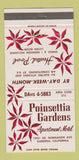 Matchbook Cover - Poinsettia Gardens Gardena CA motel 30 Strike