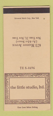 Matchbook Cover - The Little Studio New York City SAMPLE 30 Strike