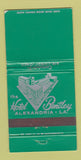 Matchbook Cover - Hotel Bentley Alexandria LA WEAR 30 Strike