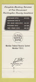 Matchbook Cover - Union National Bank and Trust Huntingdon County PA 30 Strike