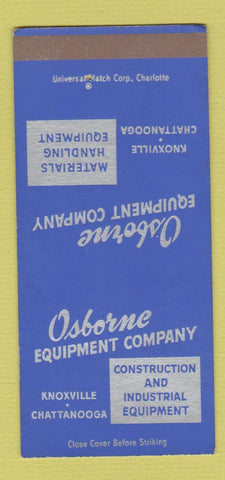 Matchbook Cover - Osborne Equipment Construction Knoxville TN SAMPLE 30 Strike