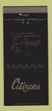 Matchbook Cover - Citizens Bank Rugby ND 30 Strike