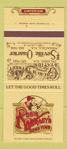 Matchbook Cover - Rosie O'Grady's Orlando Pensacola FL  30 Strike