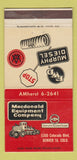 Matchbook Cover - Macdonald Equipment Denver Colorado 30 Strike