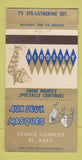 Matchbook Cover - Aux Deux Masques Montreal? QC 30 Strike