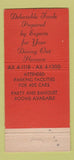 Matchbook Cover - Jai Lai Cafe Columbus OH 30 Stick