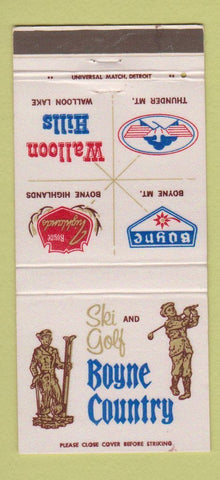 Matchbook Cover - Boyne Country Skiing MI 30 Strike