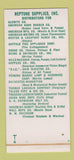 Matchbook Cover - Neptune Supplies Baton Rouge New Orleans LA SAMPLE 30 Strike