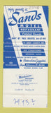 Matchbook Cover - Sands Motel St Louis County MO Route 55 30 Strike
