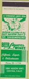 Matchbook Cover - Clifton's Liquor Deli Covina CA