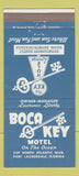 Matchbook Cover - Boca Key Motel Fort Lauderdale FL 30 Strike
