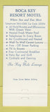 Matchbook Cover - Boca Key Motel Fort Lauderdale FL 30 Strike