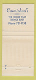 Matchbook Cover - Howard Carmichael Sons Funeral Home East Point GA 30 Strike