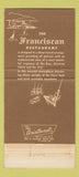 Matchbook Cover - Franciscan Restaurant San Francisco CA 30 Strike