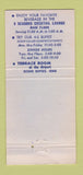 Matchbook Cover - Terrace Room Cedar Rapids IA Airport 30 Strike