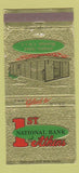 Matchbook Cover - 1st National Bank Athens TX 30 Strike