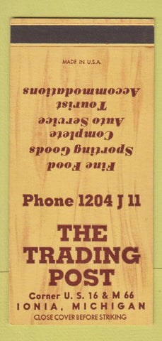 Matchbook Cover - The Trading Post Ionia MI SAMPLE 30 Strike
