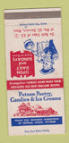 Matchbook Cover - Putnam Pantry Candy Danvers MA 30 Strike