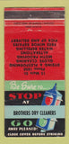 Matchbook Cover - Borthers Dry Cleaning WORN 30 Strike