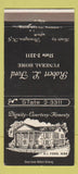 Matchbook Cover - Robert Ford Funeral Home Flemington NJ 30 Strike