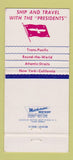 Matchbook Cover - American President Lines Cruise 30 Strike
