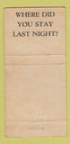 Matchbook Cover - Cascades Motel Waterford MI 30 Strike