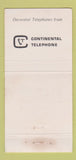 Matchbook Cover - Continental Telephone 30 Strike