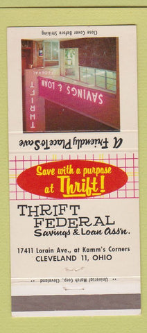 Matchbook Cover - Thrift Savings and Loan Cleveland OH 30 Strike