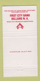 Matchbook Cover - First City Bank Bellaire Christmas 30 Strike