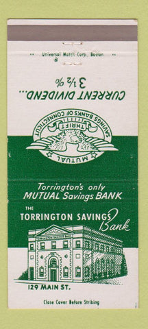 Matchbook Cover - Torrington Savings Bank CT 30 Strike
