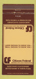 Matchbook Cover - Citizens Federal Savings Bettendorf IA 30 Strike