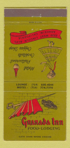 Matchbook Cover - Granda Inn Anaheim CA girlie 30 Strike