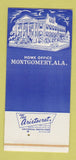 Matchbook Cover - Preffered Life Insurance Montgomery AL SAMPLE 30 Strike